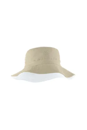 Kid's Landon Reversible Bucket Hat  |  Tan/White