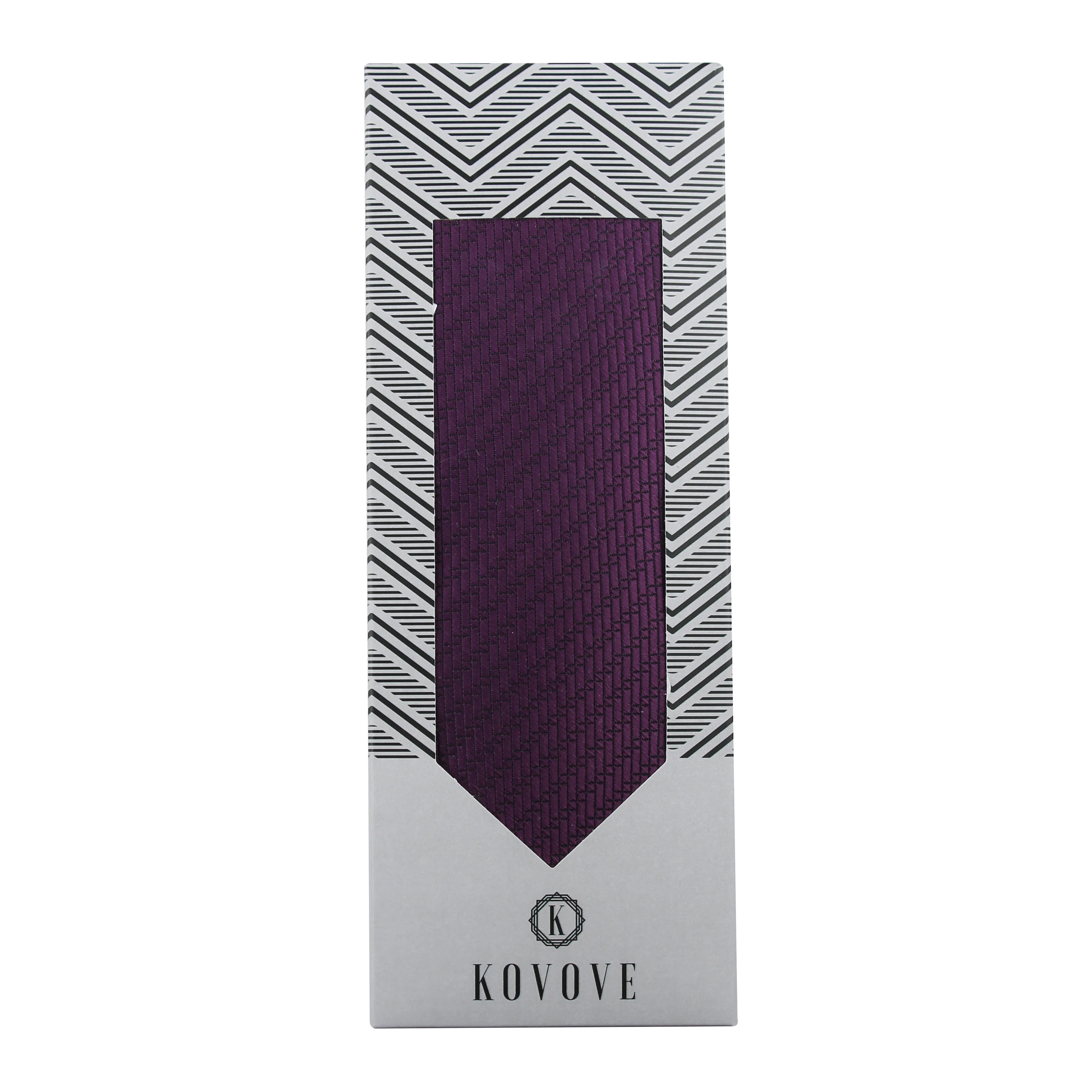 Kovove Purple Solid Neck Tie For Men