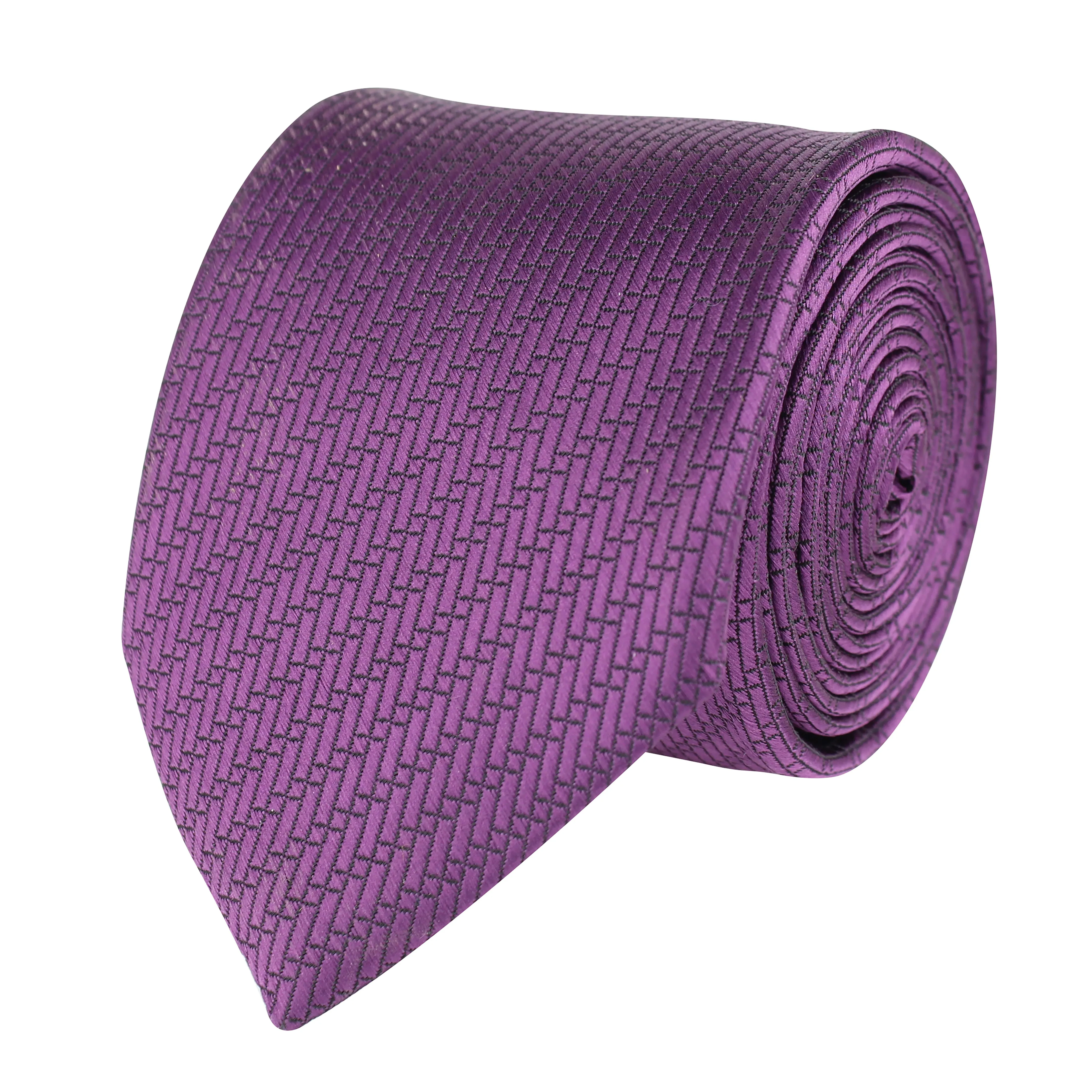 Kovove Purple Solid Neck Tie For Men