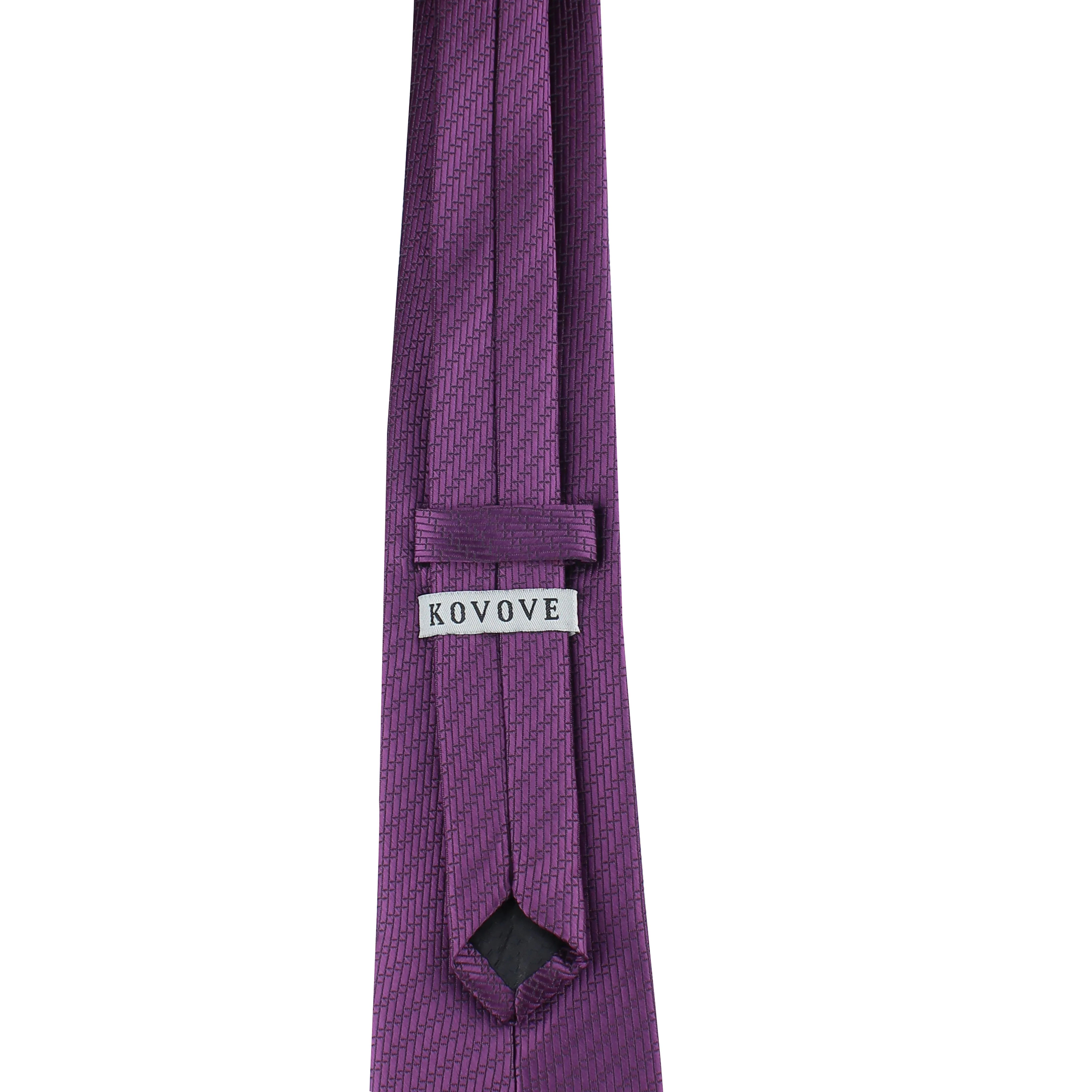 Kovove Purple Solid Neck Tie For Men