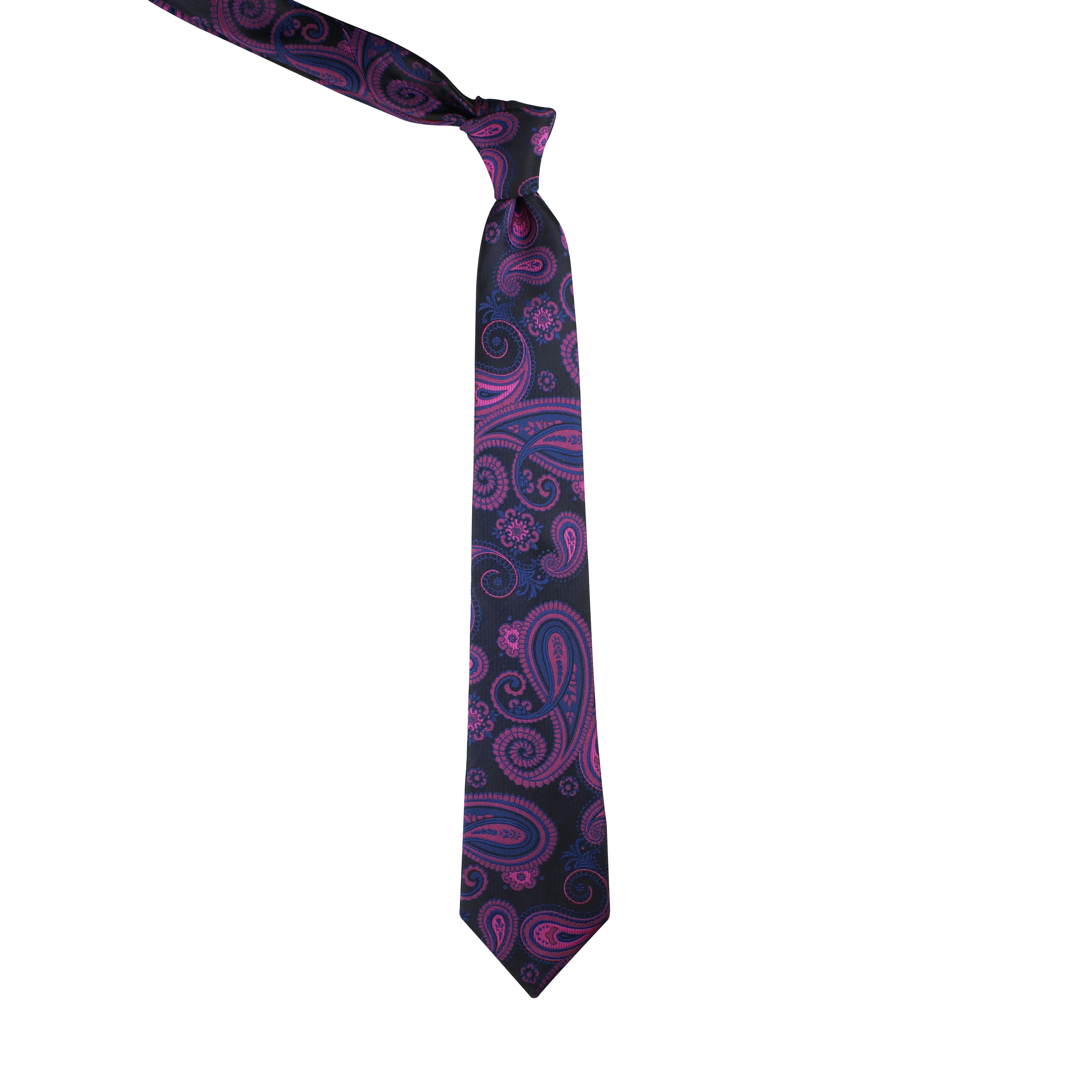 Kovove The Radiant Black Paisley Neck Tie For Men