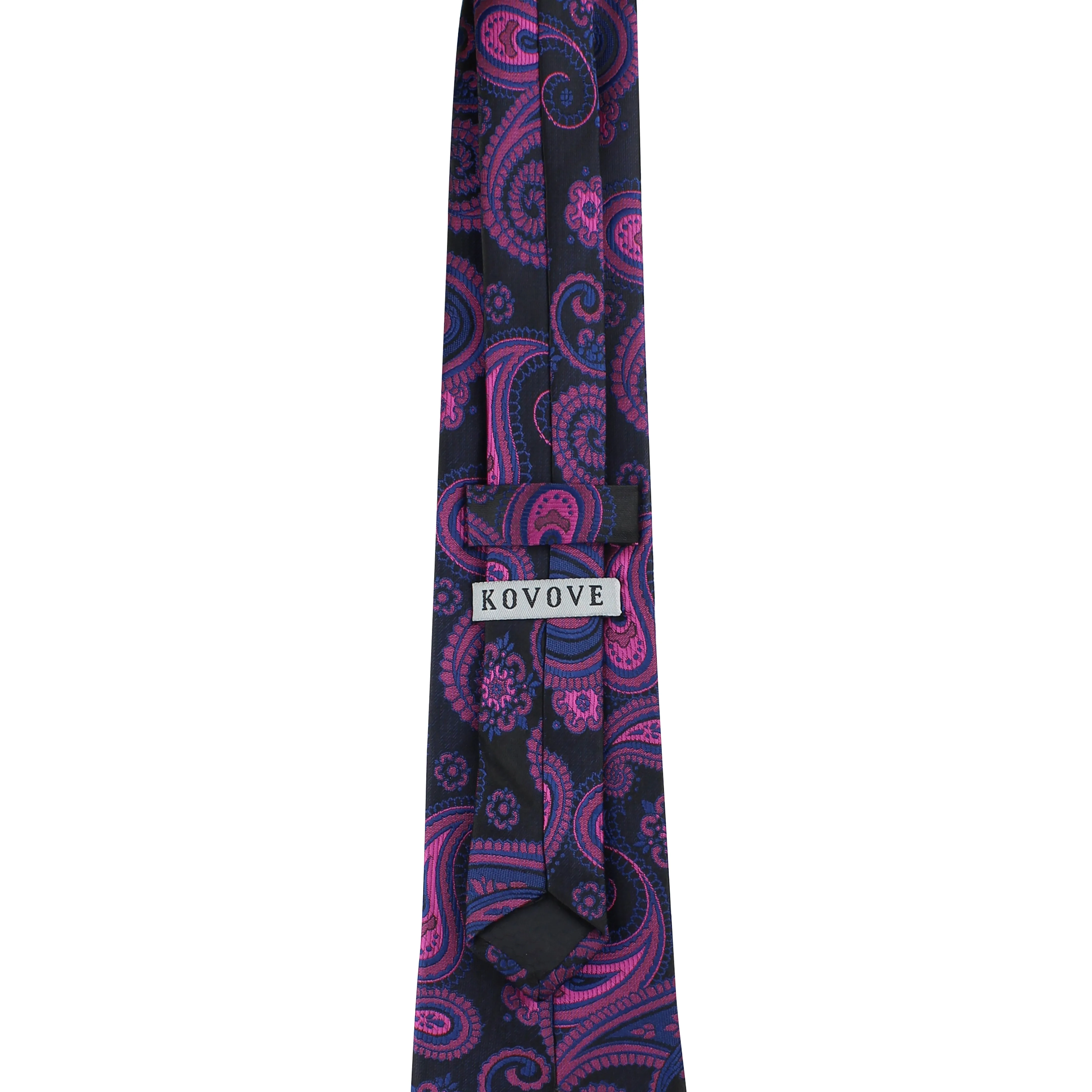 Kovove The Radiant Black Paisley Neck Tie For Men