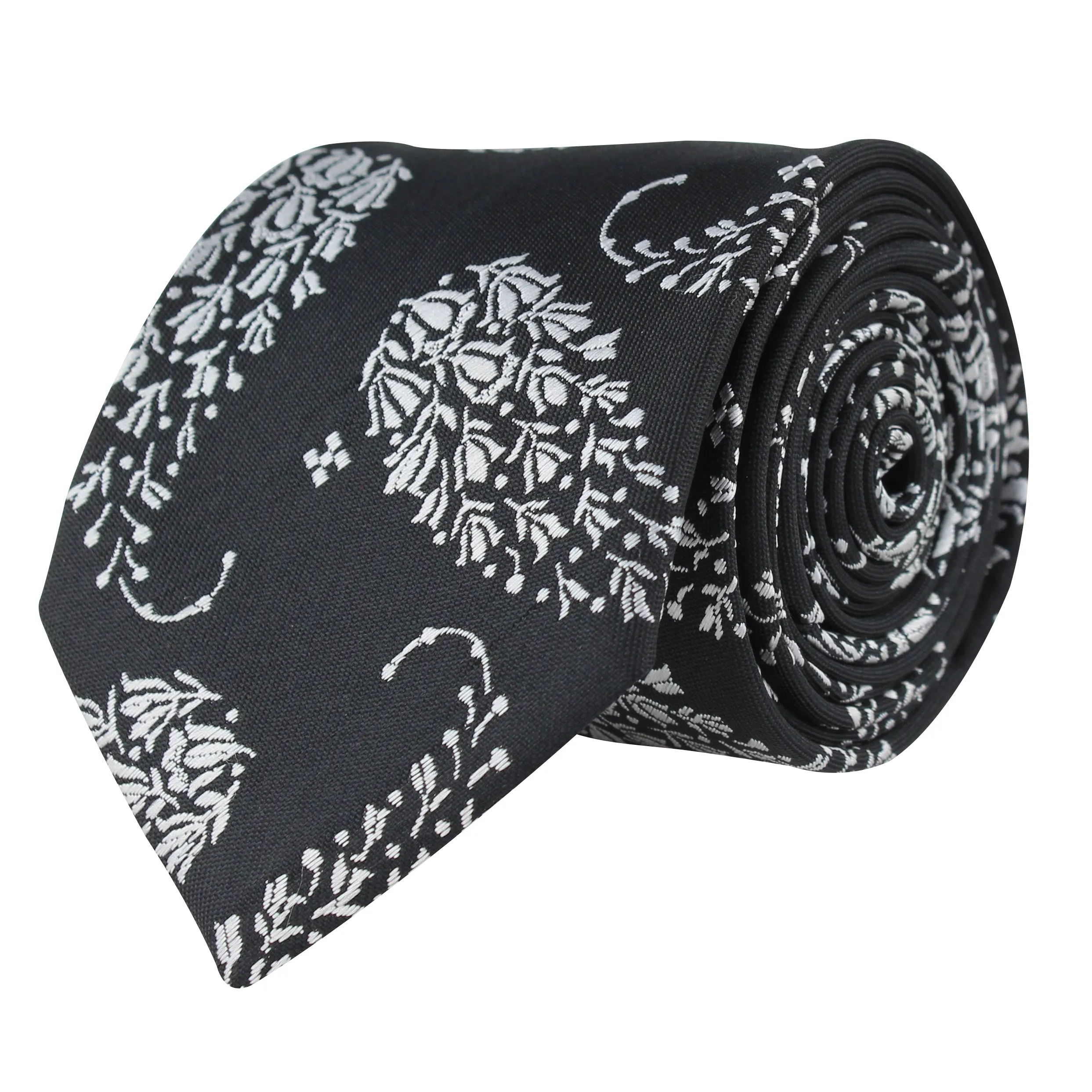 Kovove The Twining Paisley Black Necktie For Men