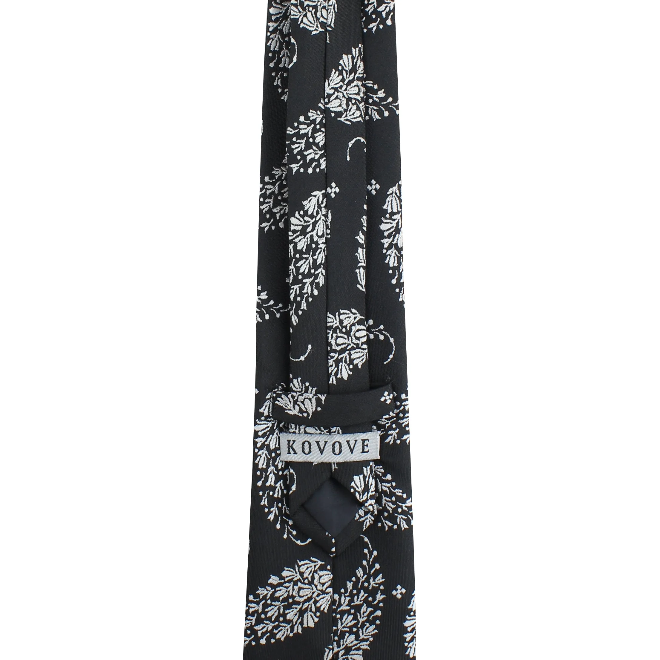 Kovove The Twining Paisley Black Necktie For Men