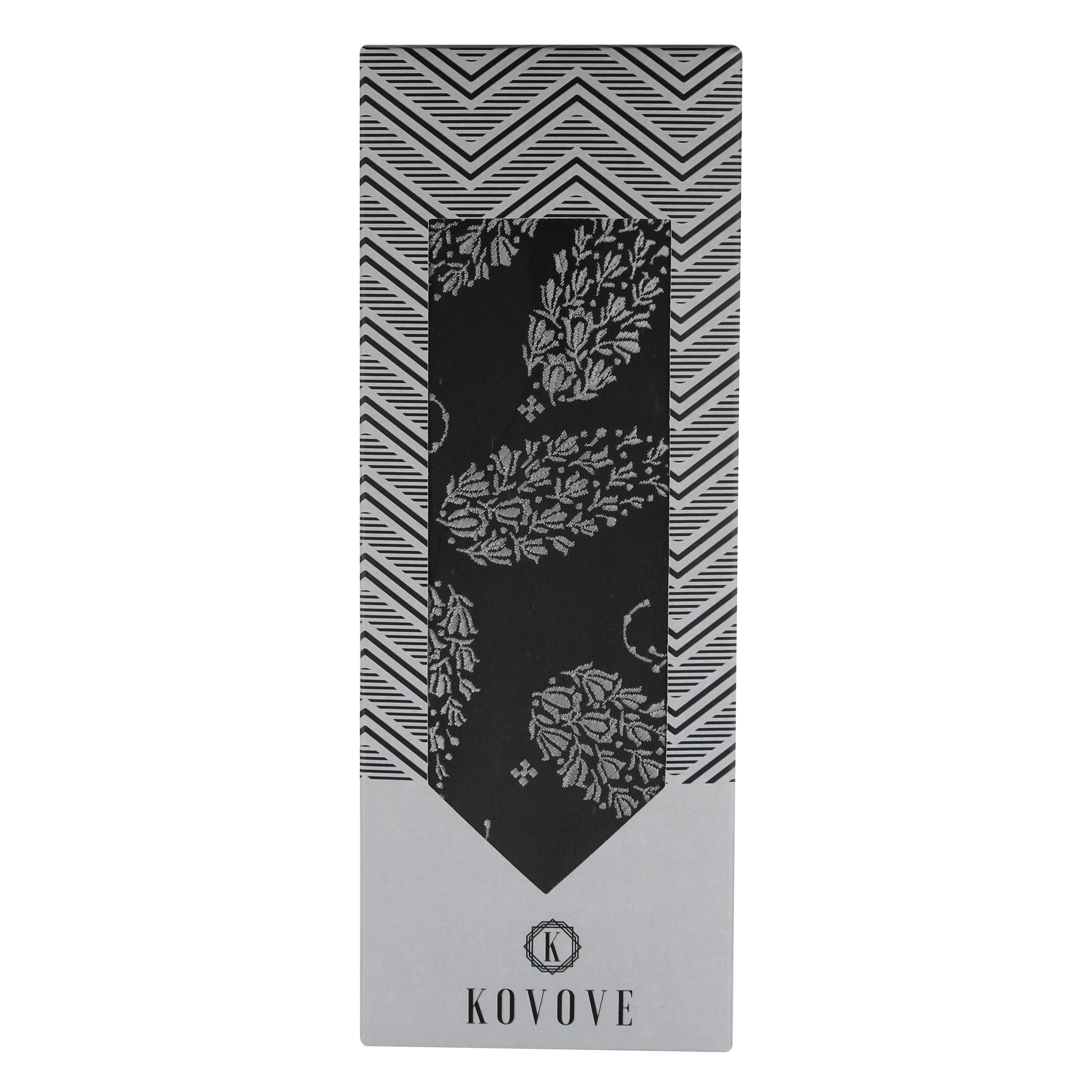 Kovove The Twining Paisley Black Necktie For Men