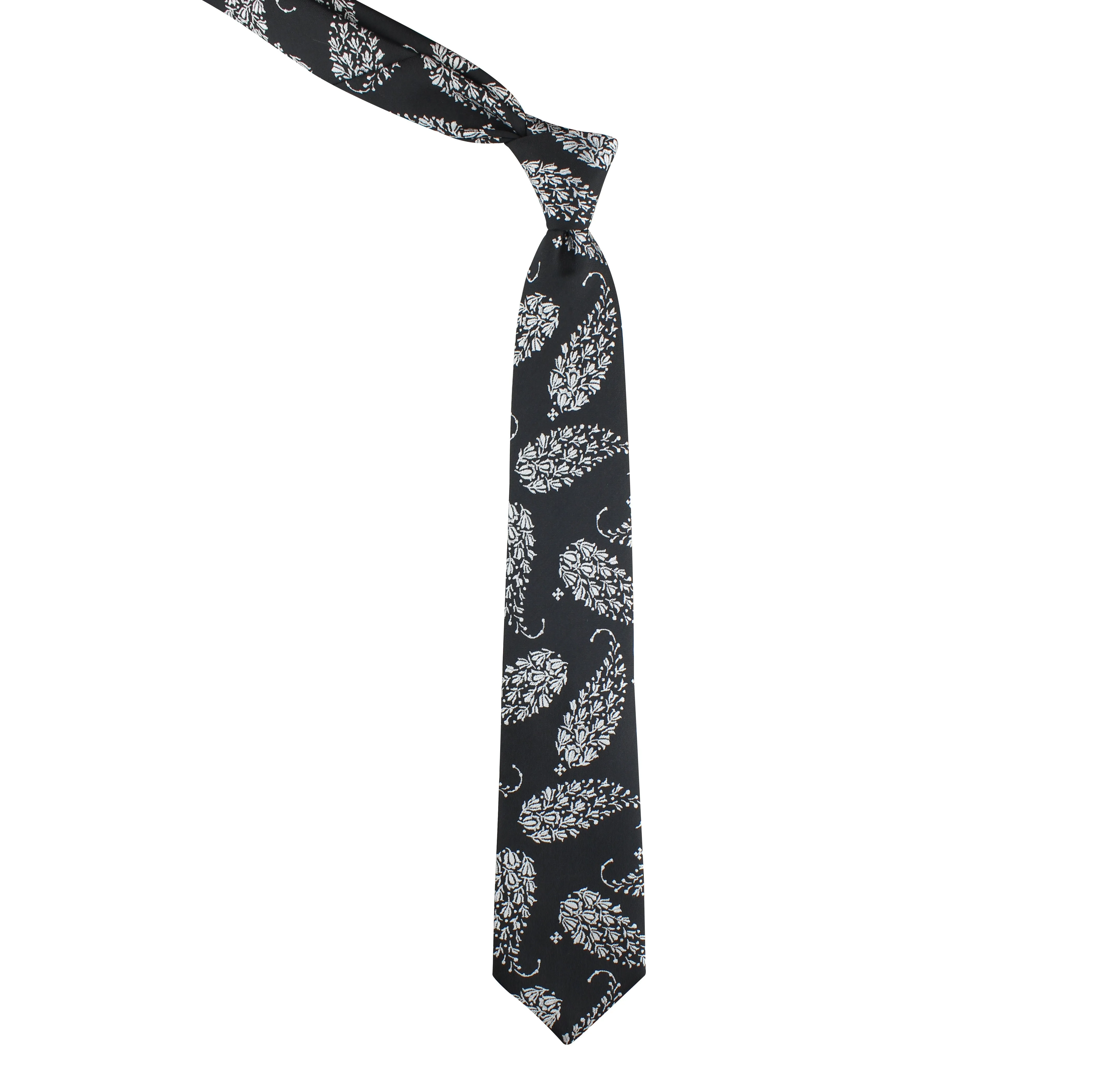 Kovove The Twining Paisley Black Necktie For Men