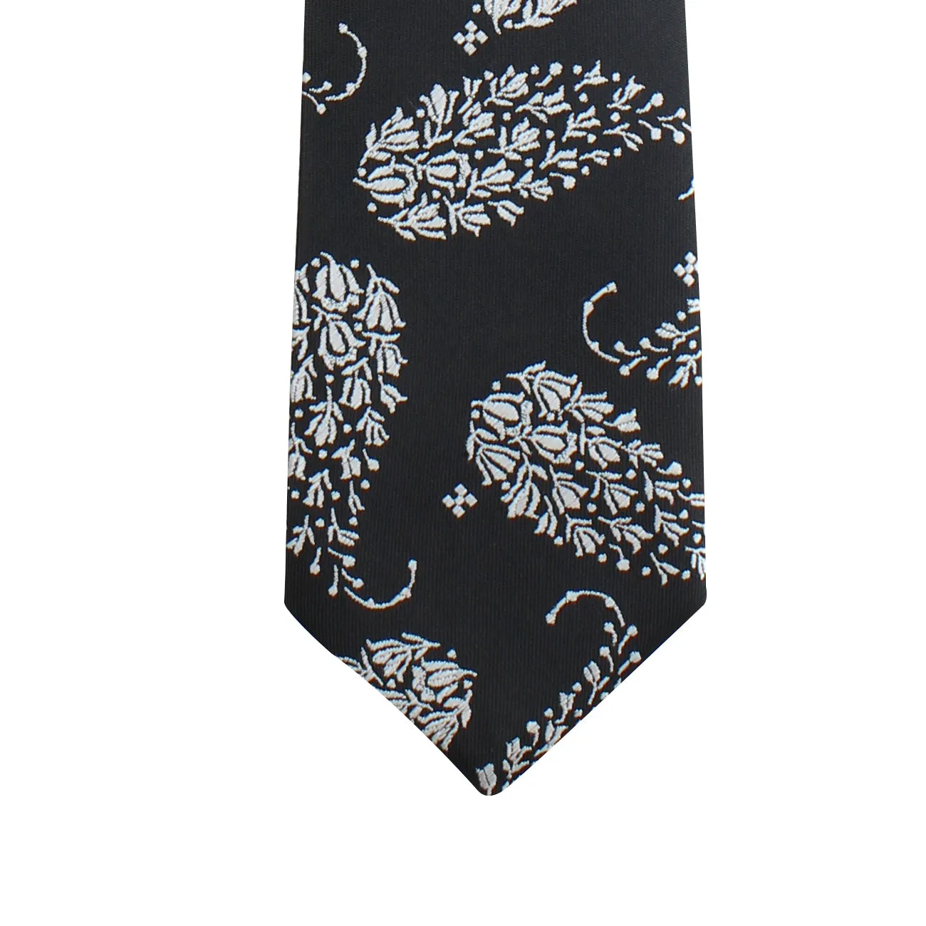 Kovove The Twining Paisley Black Necktie For Men