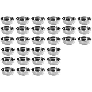 Kuber Industries Stainless Steel Bowl Kitchen Set | Durable & Wobble Free Base | Rust Proof, Easy to Clean & Store | Essential Indian Dinnerware & Crockery | Steel Bowl Set of 6 (Pack of 3)