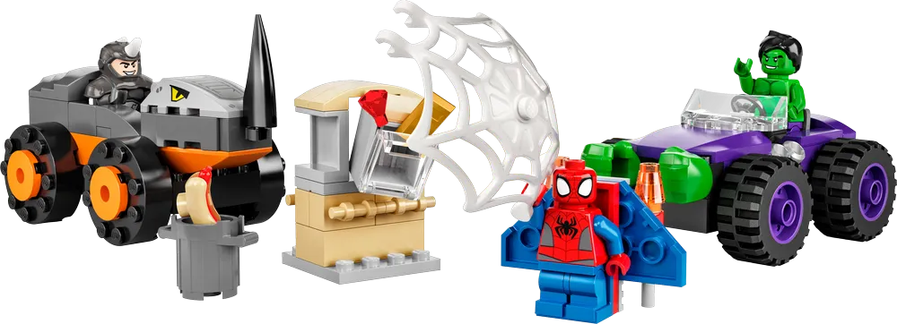 LEGO Spidey Hulk vs. Rhino Truck Showdown 10782