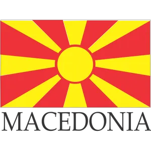 Macedonia Embroidered Flag Badge