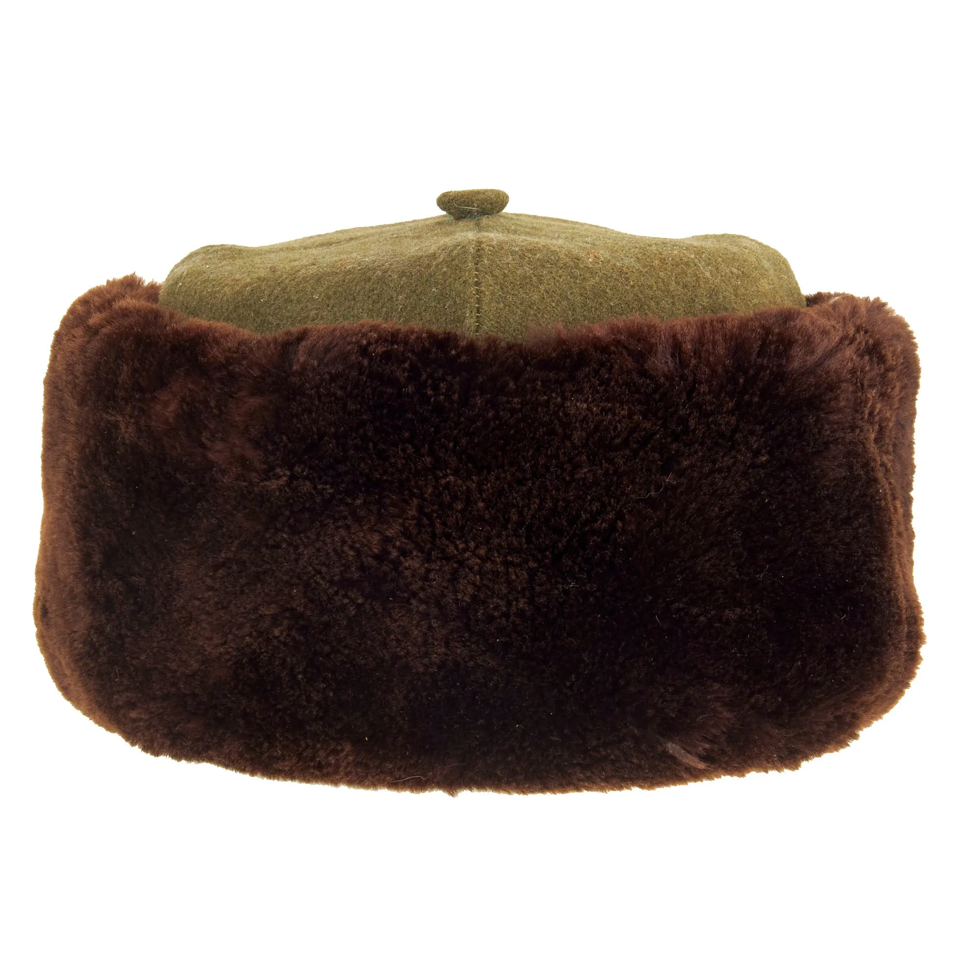 Original Soviet WWII Early War “Finka” Ushanka Style Officer’s Winter Cap With Badge