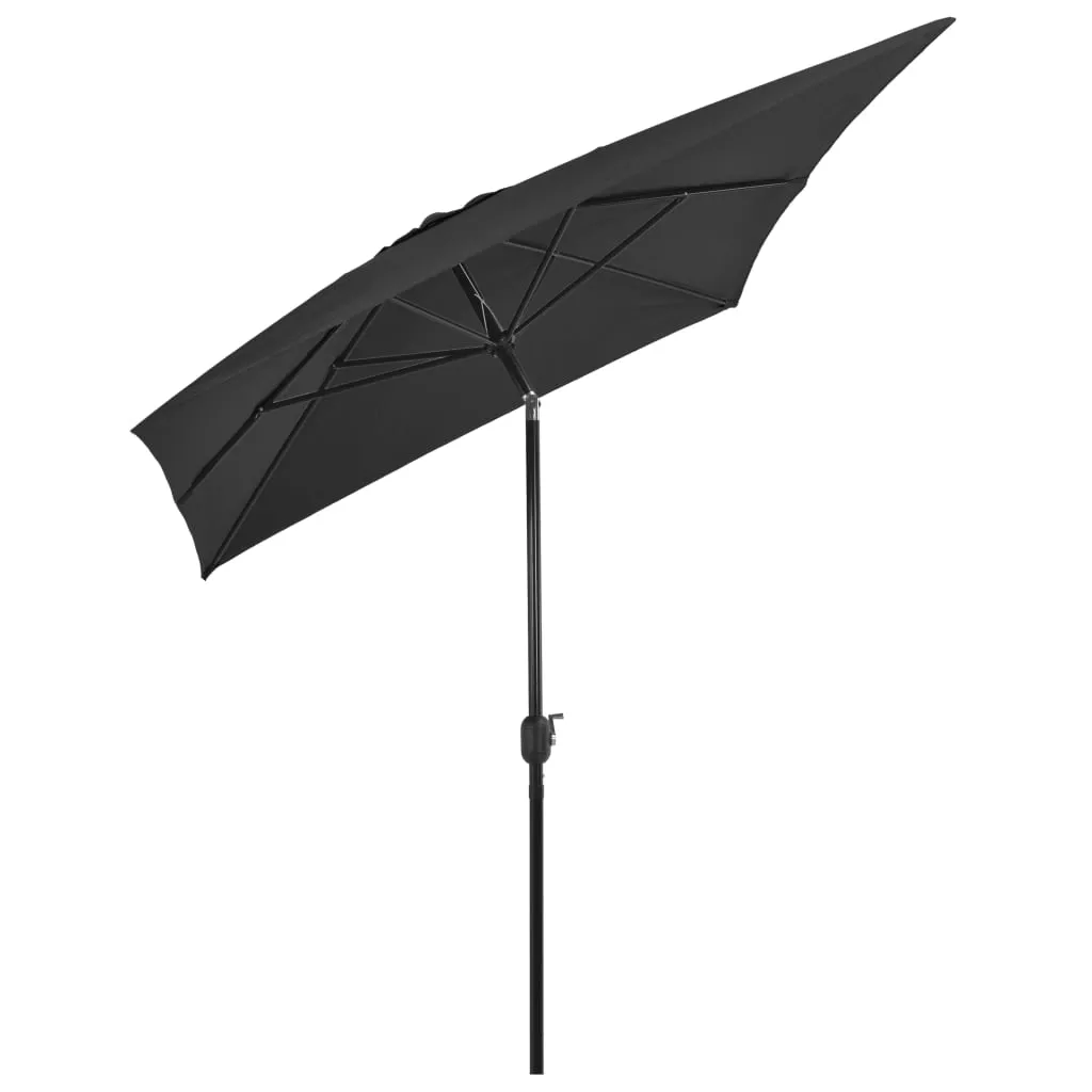 Outdoor Parasol with Metal Pole 300x200 cm Anthracite