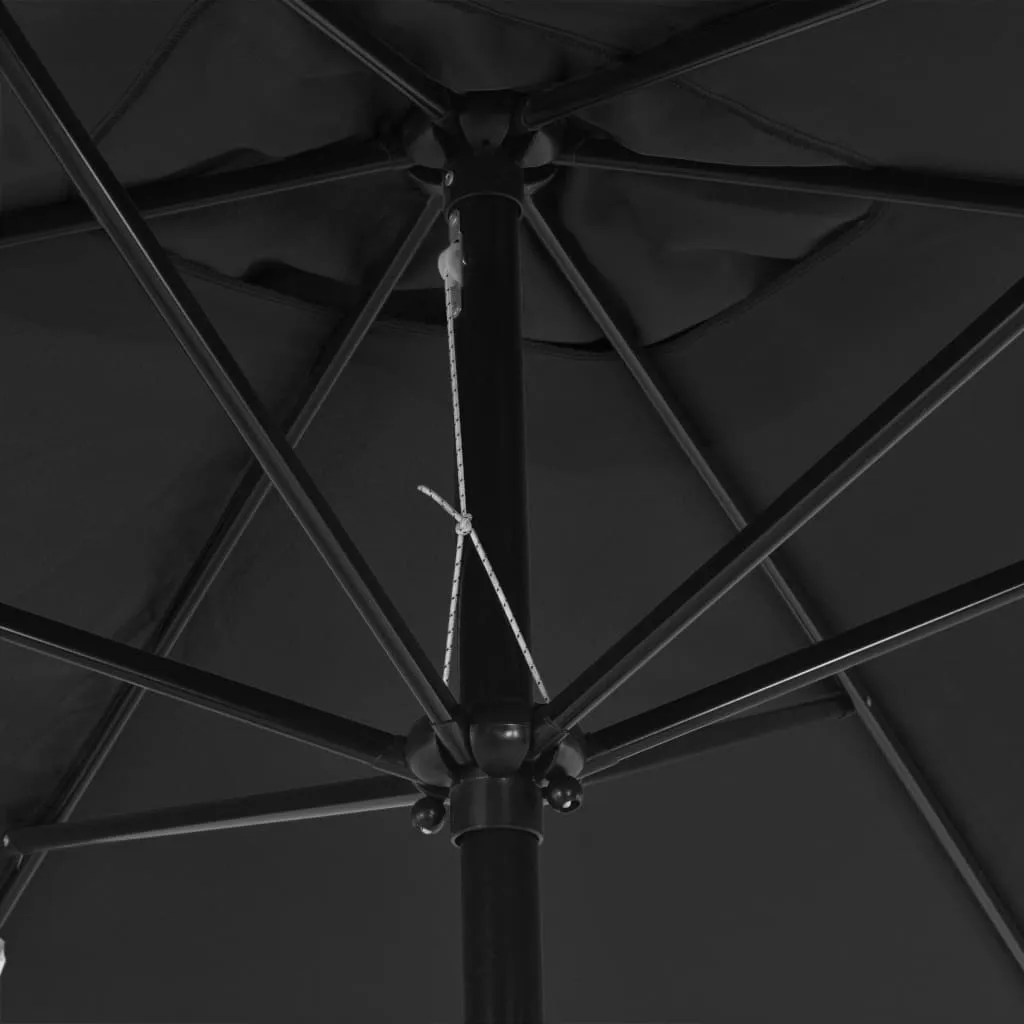 Outdoor Parasol with Metal Pole 300x200 cm Anthracite