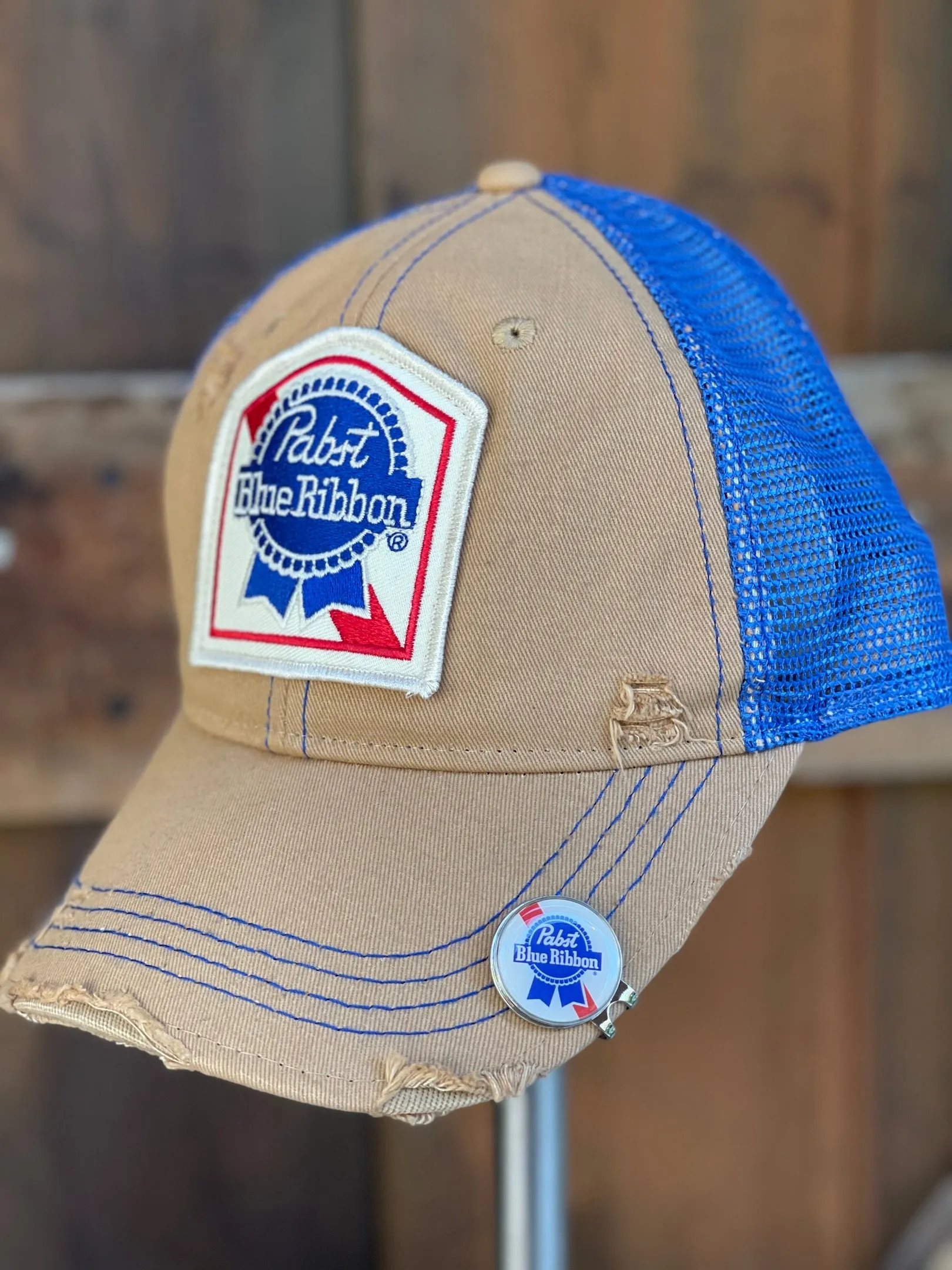 Pabst Blue Ribbon Sand & Sky Snapback Hat