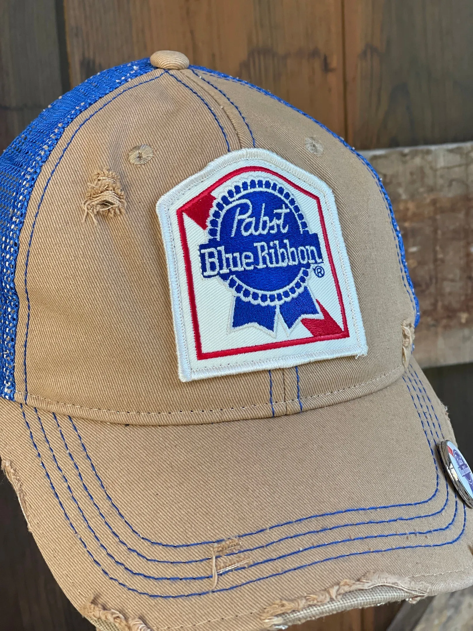 Pabst Blue Ribbon Sand & Sky Snapback Hat