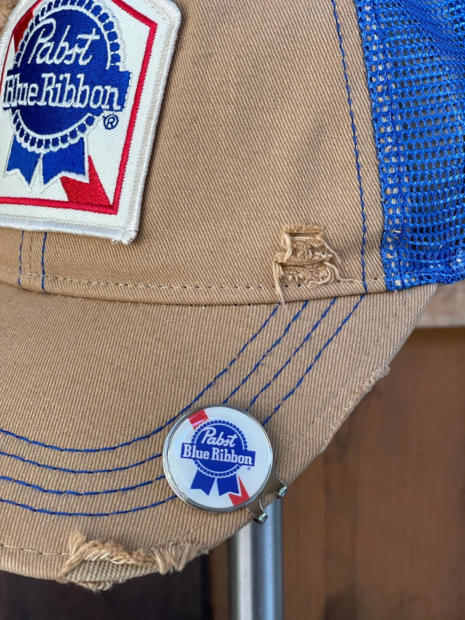 Pabst Blue Ribbon Sand & Sky Snapback Hat