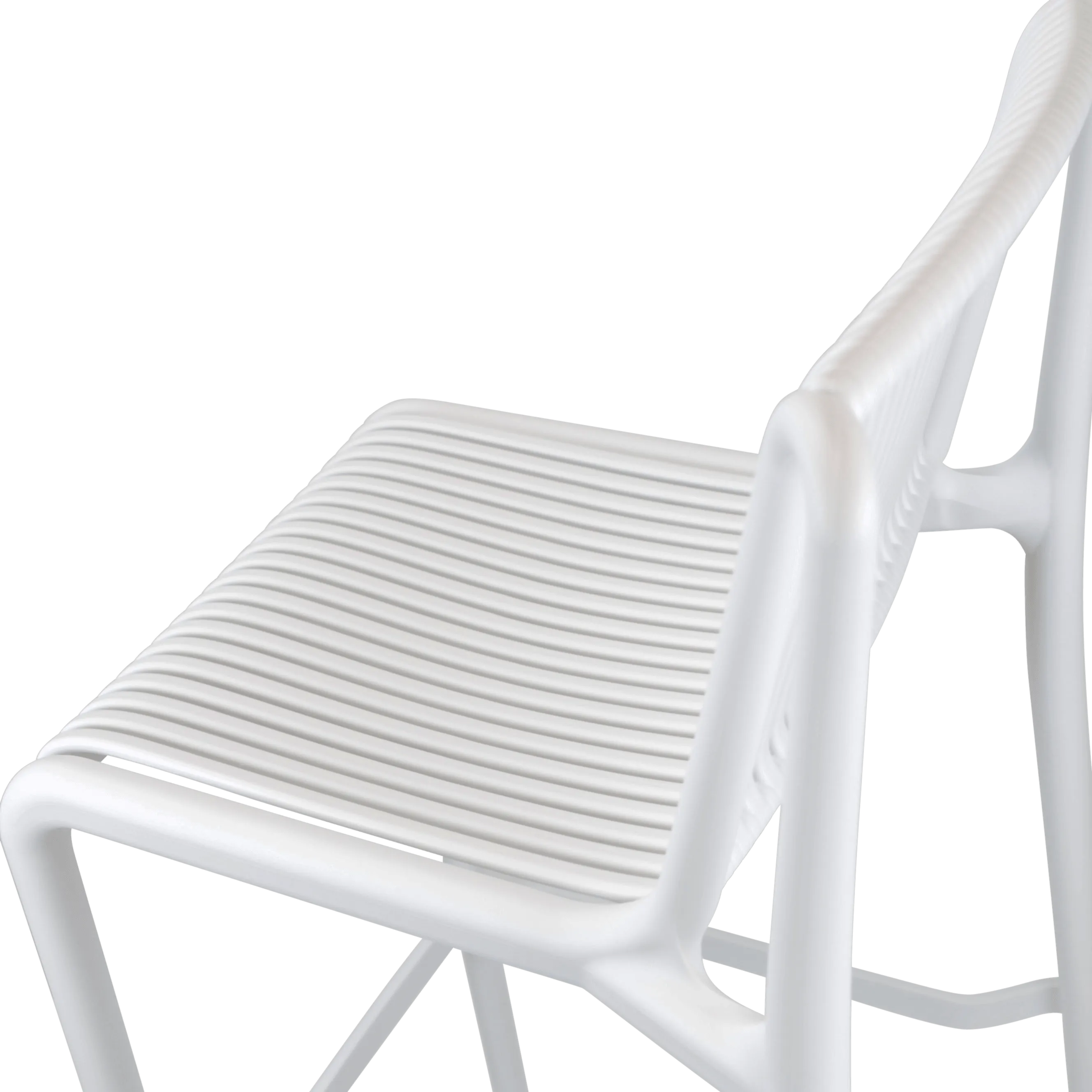 Paros UV Plastic Outdoor Bar Stool (PP) in Arctic White