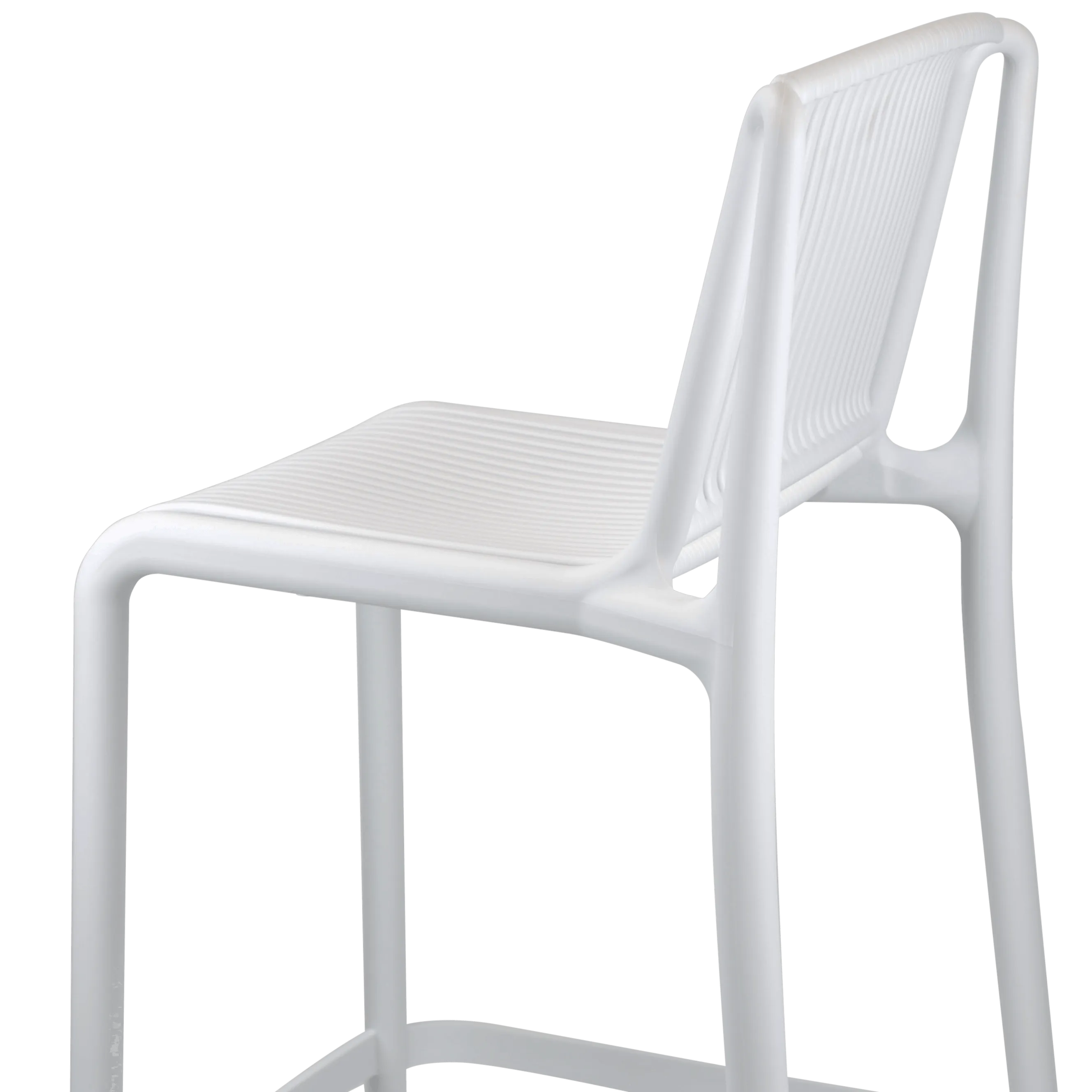 Paros UV Plastic Outdoor Bar Stool (PP) in Arctic White