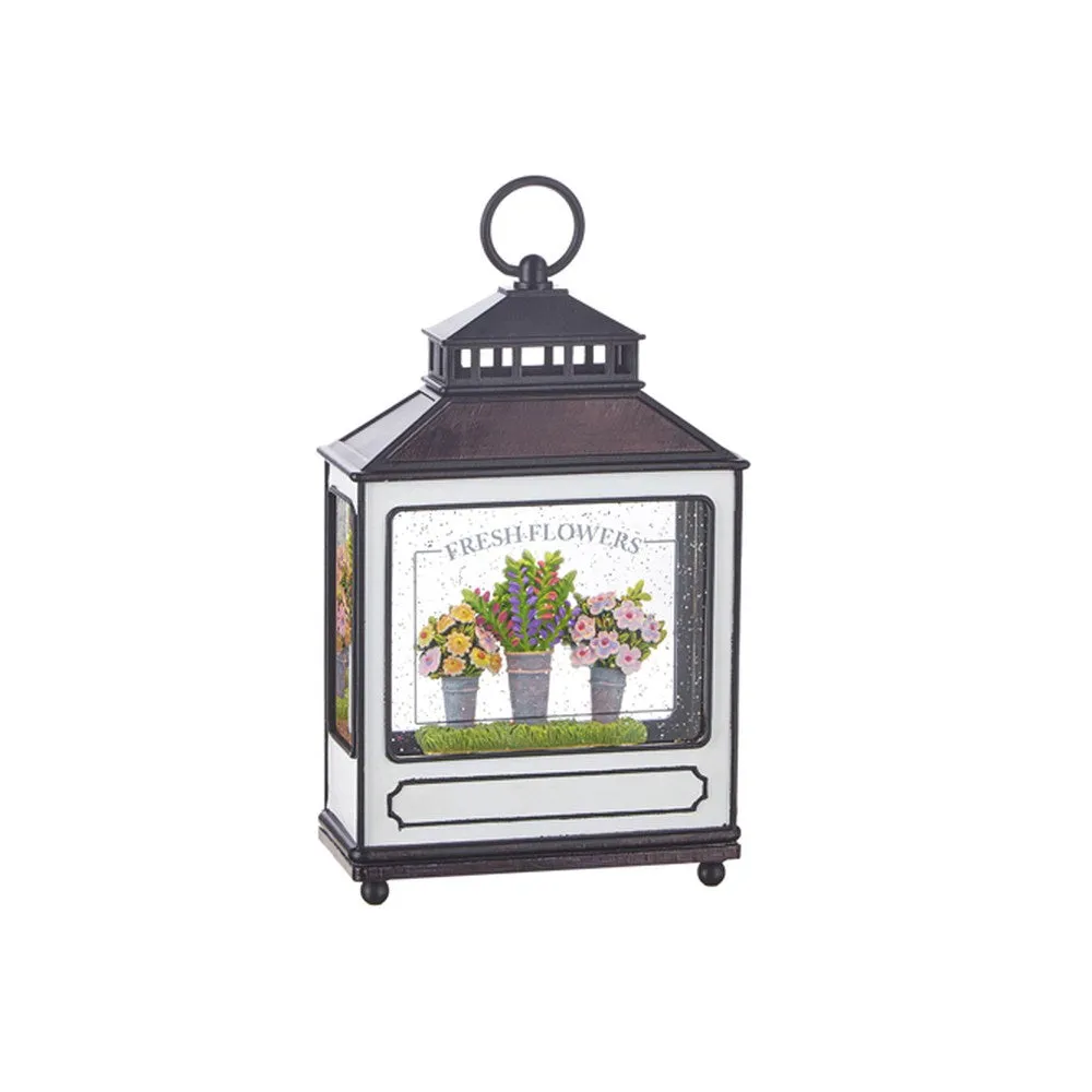 Raz Imports Spring Water Lanterns 11-inch Fresh Flowers Lighted Water Lantern