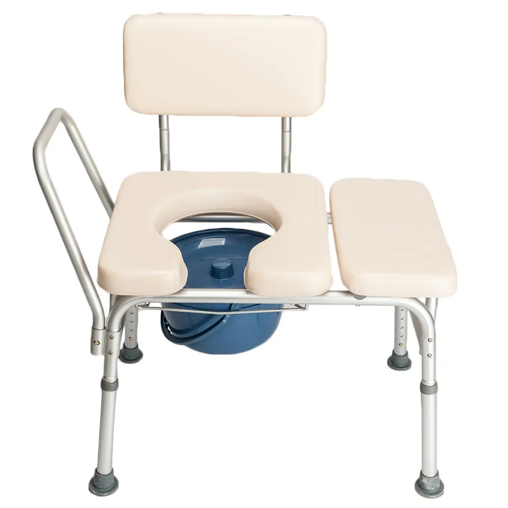 RONSHIN 2-in-1 Multifunctional Commode Chair Bath Chair 6 Levels Adjustable for Elder Disabled People Pregnant