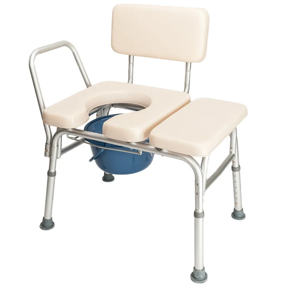 RONSHIN 2-in-1 Multifunctional Commode Chair Bath Chair 6 Levels Adjustable for Elder Disabled People Pregnant