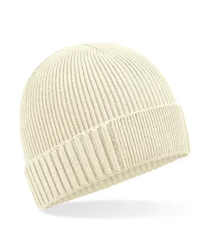 Sand - Organic cotton engineered patch beanie