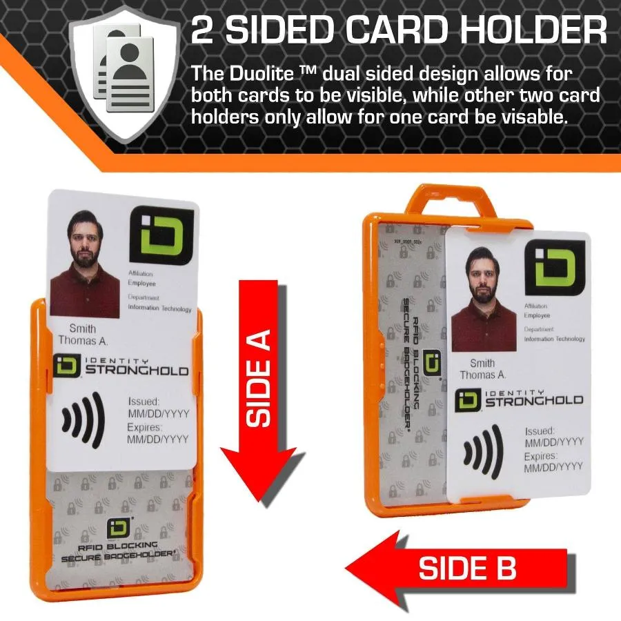 Secure Badge Holder DuoLite ® Vertical 2 ID Card Holder