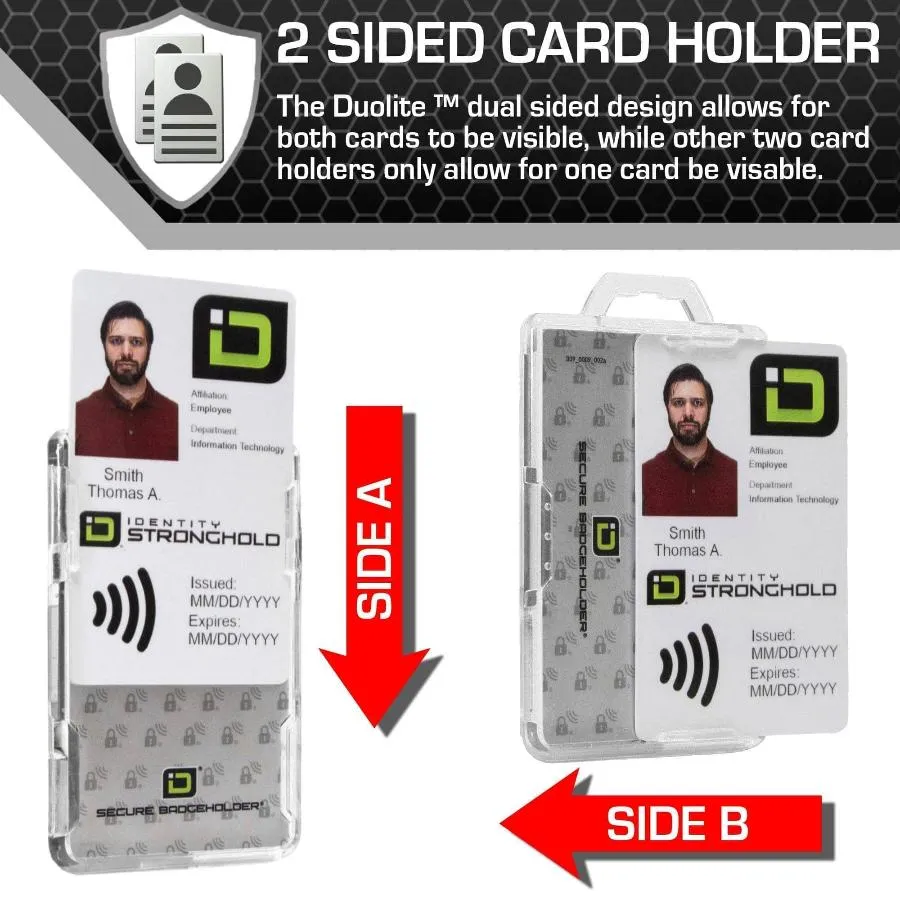 Secure Badge Holder DuoLite ® Vertical 2 ID Card Holder