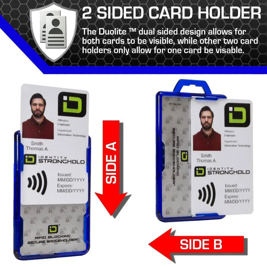 Secure Badge Holder DuoLite ® Vertical 2 ID Card Holder