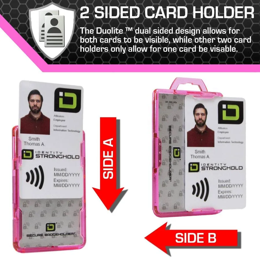 Secure Badge Holder DuoLite ® Vertical 2 ID Card Holder