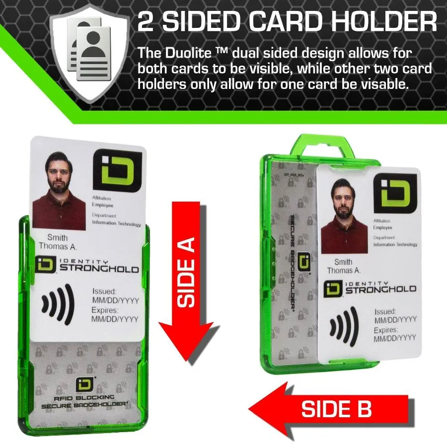 Secure Badge Holder DuoLite ® Vertical 2 ID Card Holder