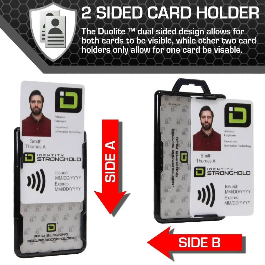 Secure Badge Holder DuoLite ® Vertical 2 ID Card Holder