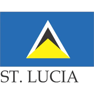 St. Lucia Embroidered Flag Badge