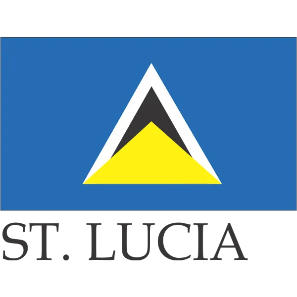 St. Lucia Embroidered Flag Badge