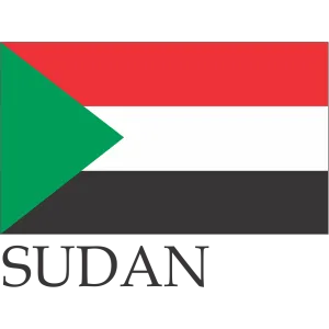 Sudan Embroidered Flag Badge