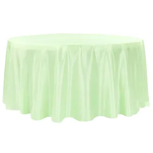 Taffeta Tablecloth 120" Round - Mint Green