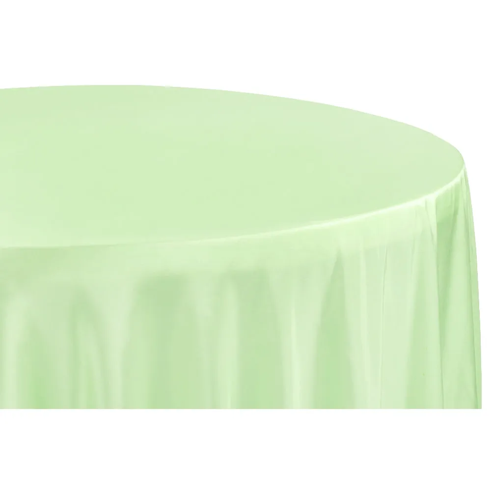 Taffeta Tablecloth 120" Round - Mint Green