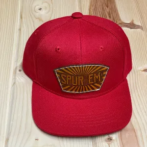 The Whole Herd Boy's "Spur Em'" Leather Patch Hat