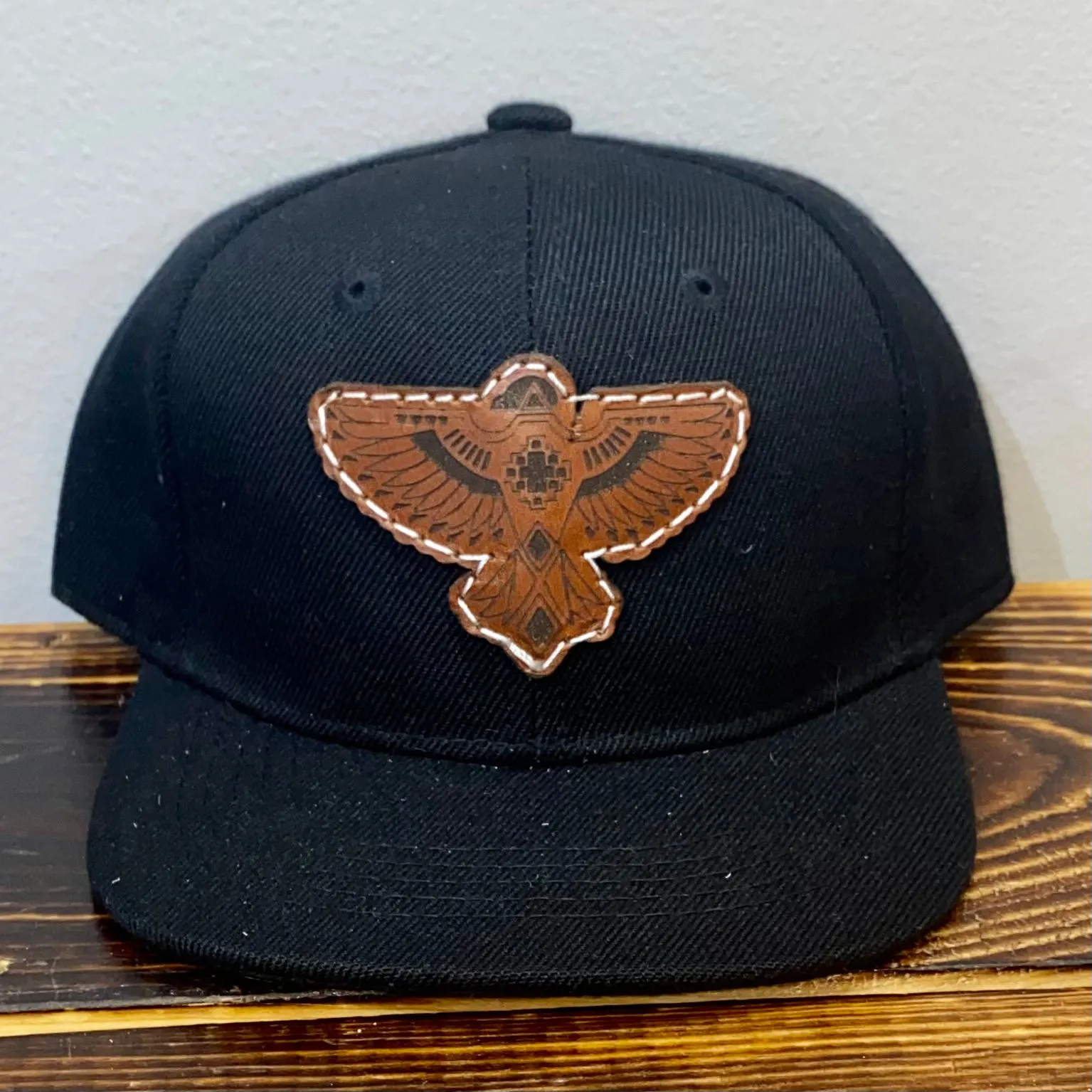 The Whole Herd Boy's Thunderbird Leather Patch Hat, Infant