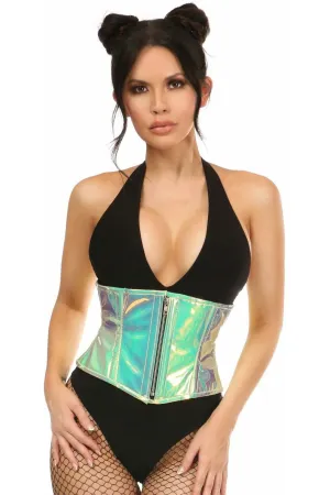 Top Drawer Mint Green Holo Steel Boned Mini Cincher