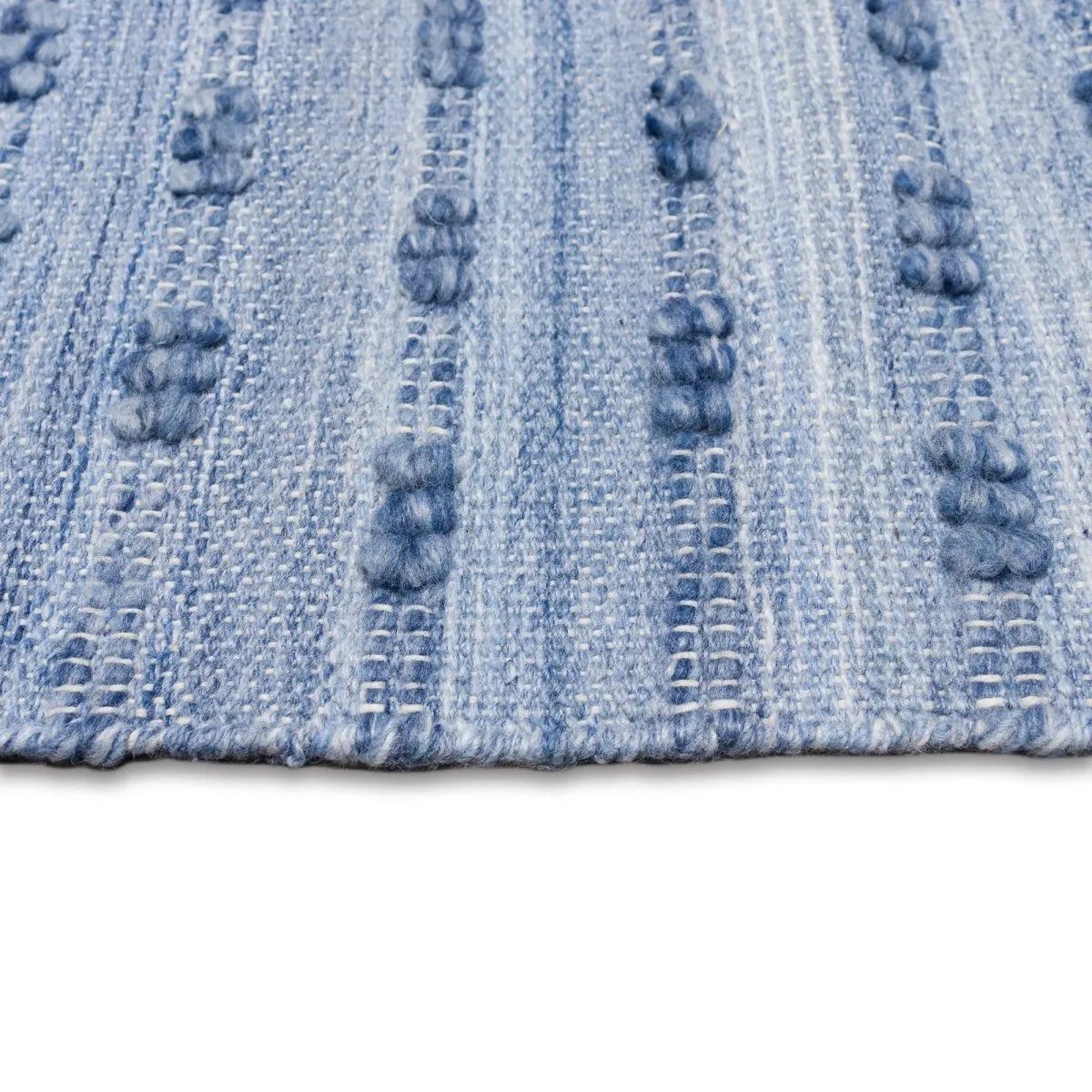 Trans-Ocean HUDSON  Indoor/Outdoor Hand Woven Polyester Handmade Area Rug  - Blue