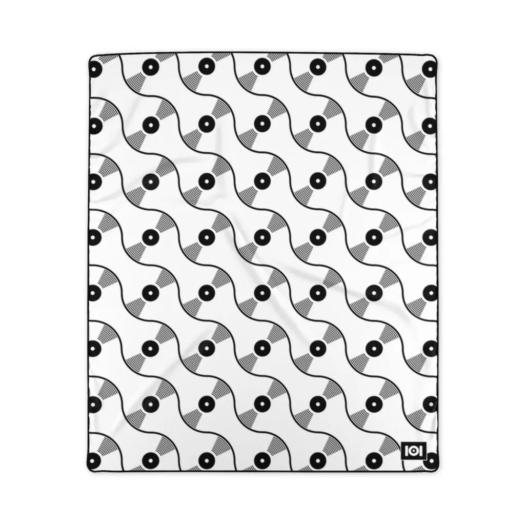 VINYL 01 PATTERN POLYESTER BLANKET - WHITE