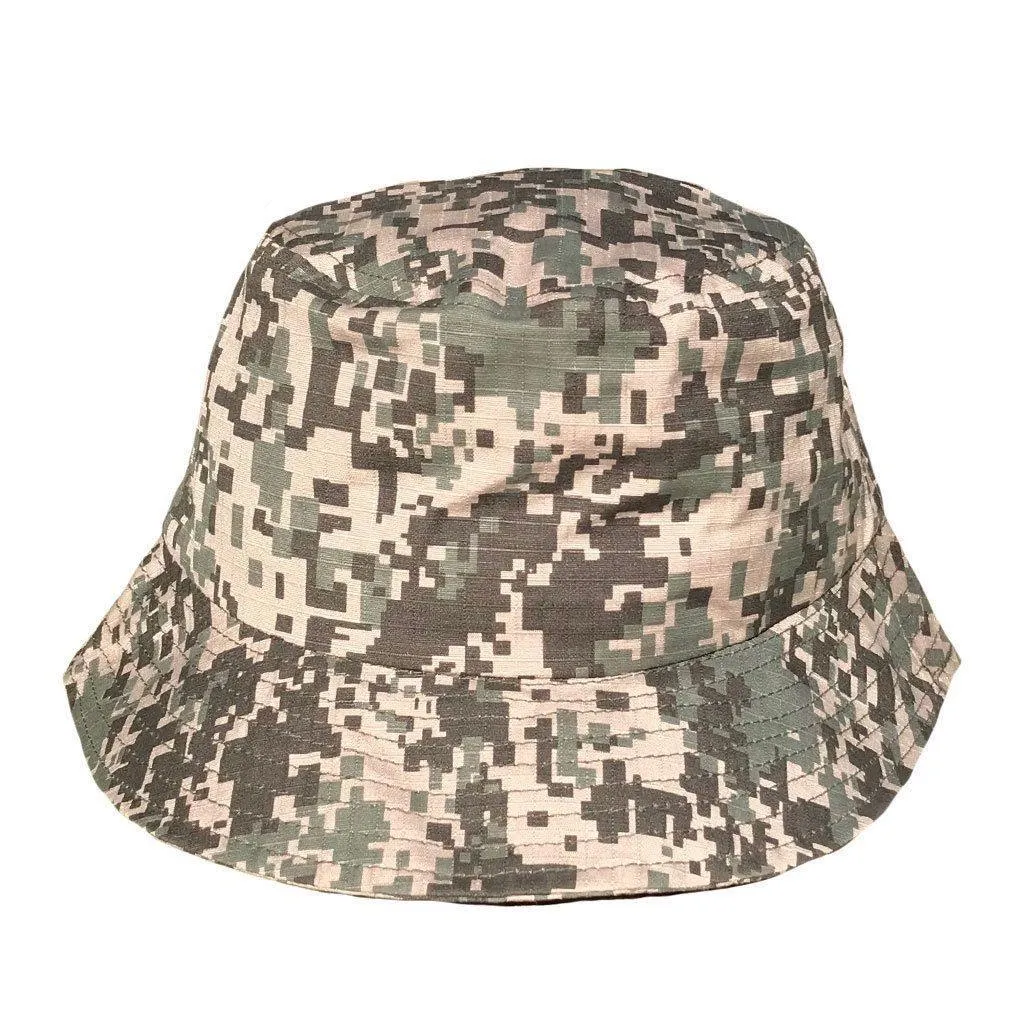 Washed Cotton Sun Bucket Boonie Hats Caps Fitted Sizes Solid /Camo Fishermans Beach