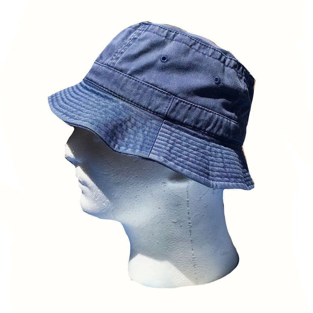 Washed Cotton Sun Bucket Boonie Hats Caps Fitted Sizes Solid /Camo Fishermans Beach