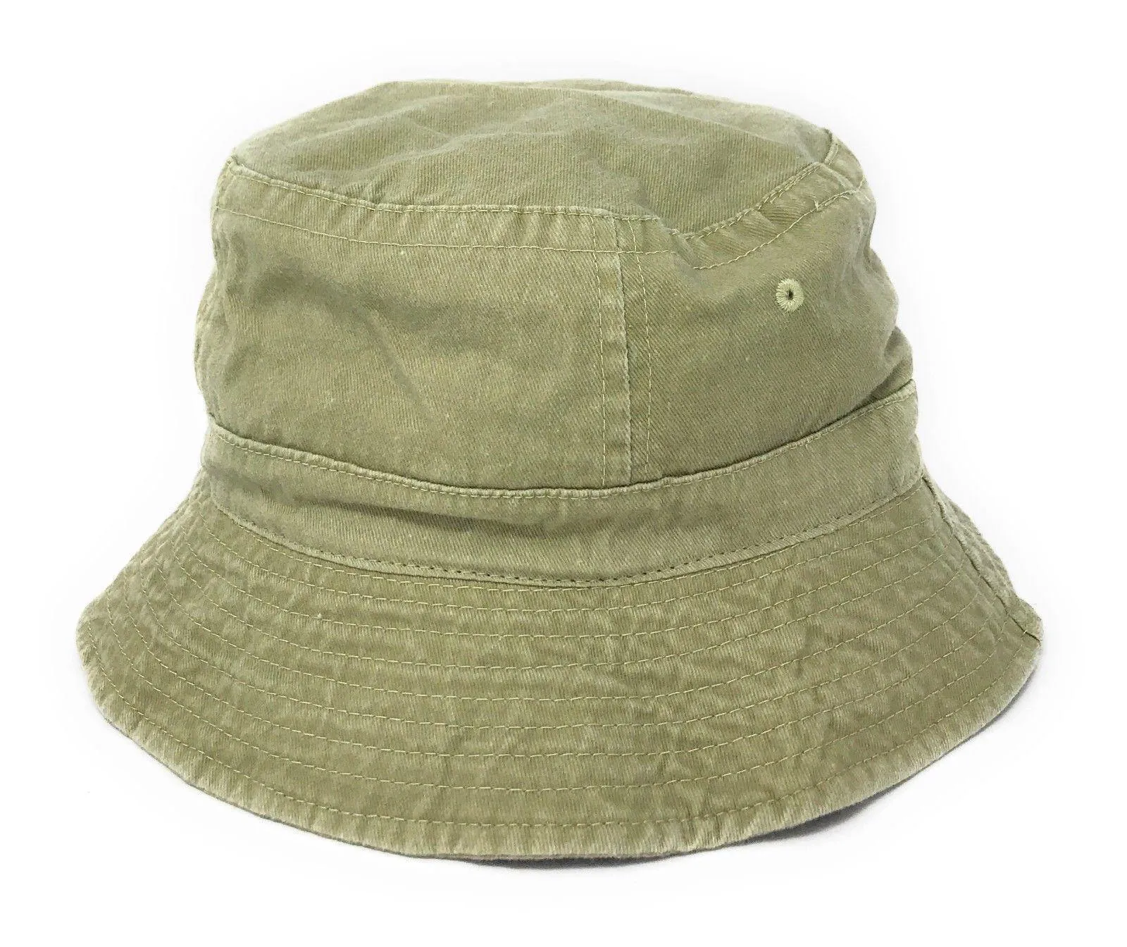 Washed Cotton Sun Bucket Boonie Hats Caps Fitted Sizes Solid /Camo Fishermans Beach