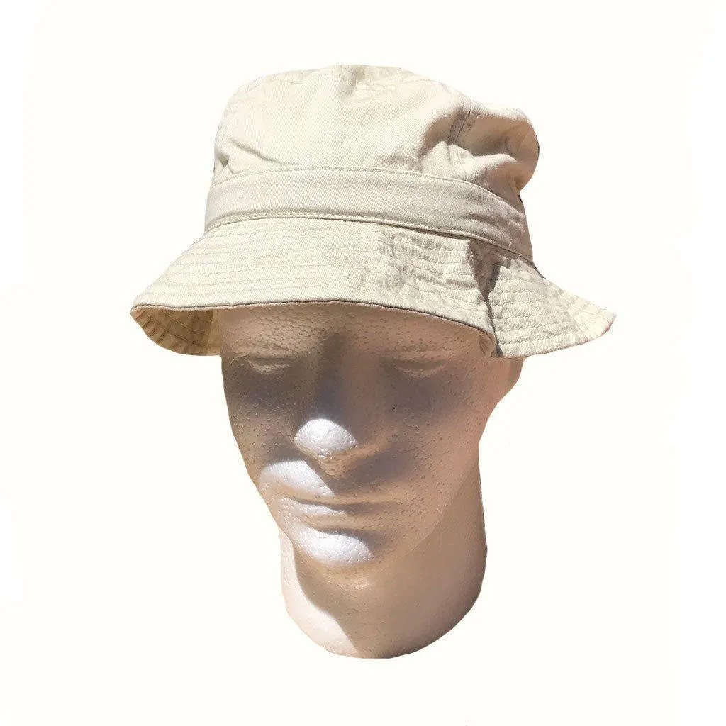 Washed Cotton Sun Bucket Boonie Hats Caps Fitted Sizes Solid /Camo Fishermans Beach