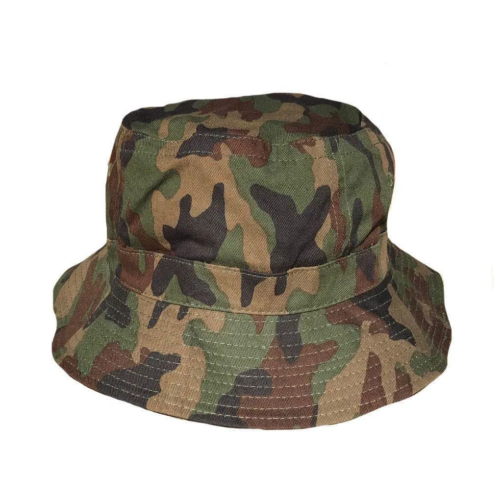 Washed Cotton Sun Bucket Boonie Hats Caps Fitted Sizes Solid /Camo Fishermans Beach