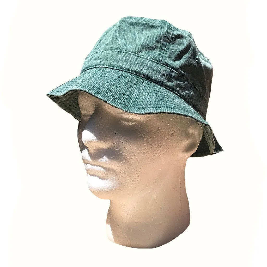 Washed Cotton Sun Bucket Boonie Hats Caps Fitted Sizes Solid /Camo Fishermans Beach