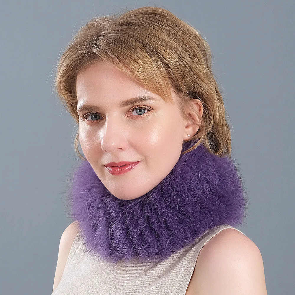 Women's Autumn and Winter Warm Fox Fur Neck Cover Ear Guards Fox Hair Band Multicolor