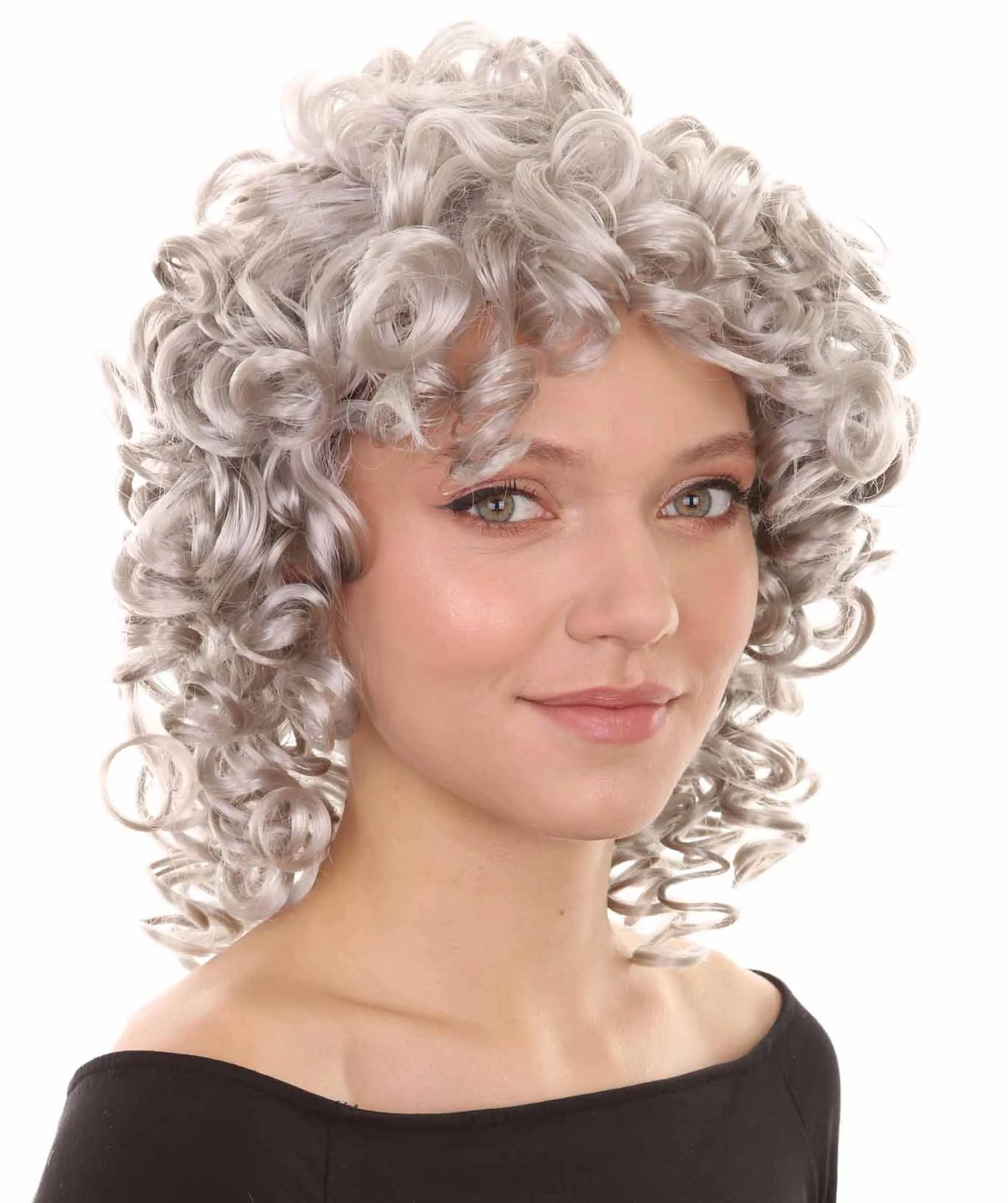 Women's Medium Curly Olympian Lady Wig Collection | Cosplay Halloween Wigs | Premium Breathable Capless Cap